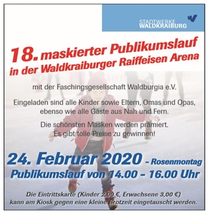 Eissporthalle Publilumslauf Rosenmontag